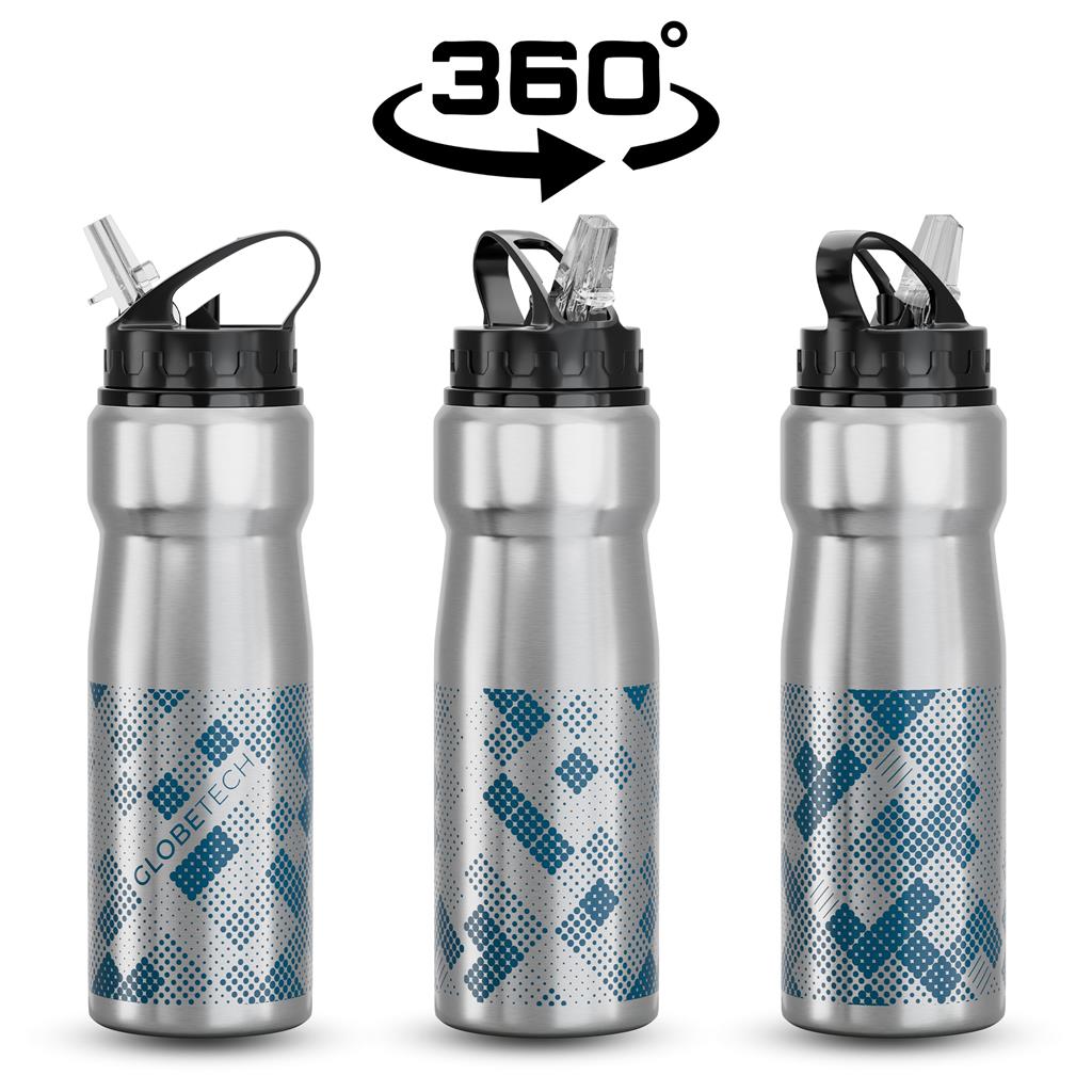 Eva & Elm Atlas Aluminium Water Bottle - 750ml Silver / S