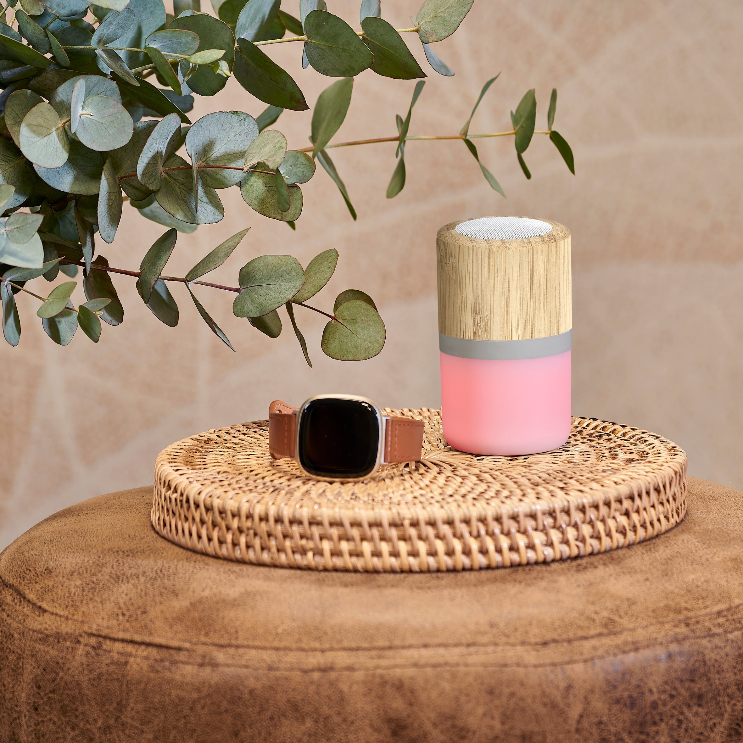 Heiwa Bamboo Bluetooth Speaker & Night Light Natural / NT - Speakers