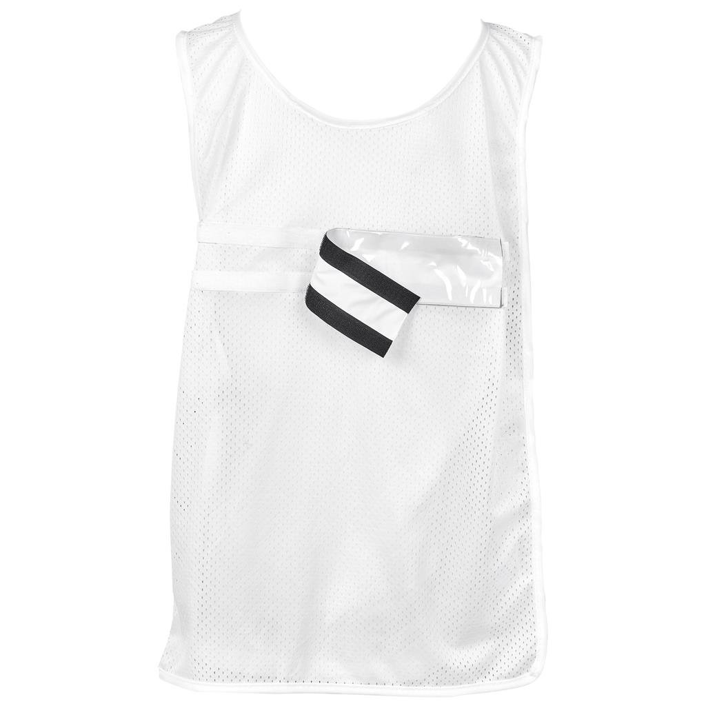Custom Jackal Caddy Bib with PVC Name Sleeve-White SOLID WHITE - Sports and Fitness,Custom Fitness