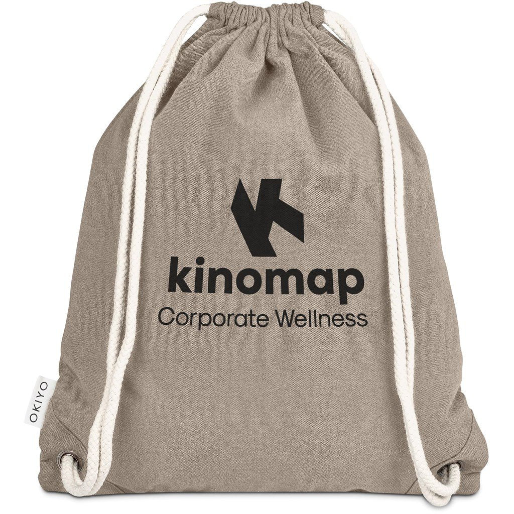 Kinchaku Recycled Canvas Drawstring Bag STONE - Bags,Eco-Friendly Bags,Cotton Products,Bags,Recycled Bags