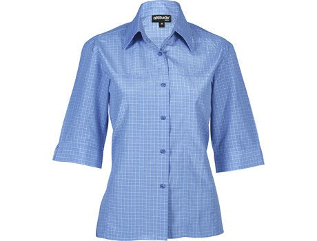 Ladies 3/4 Sleeve Prestige Shirt - Navy Only-