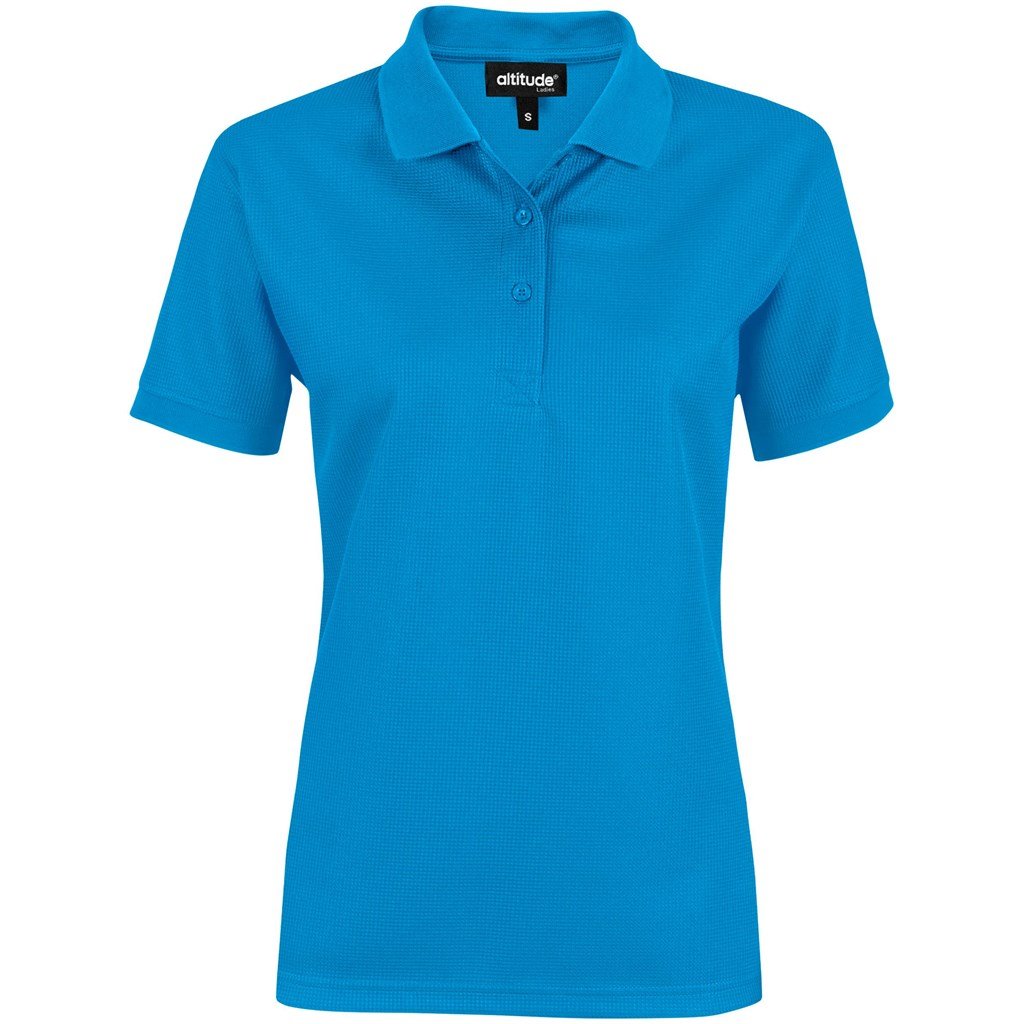 Ladies Exhibit Golf Shirt M / Aqua / AQ