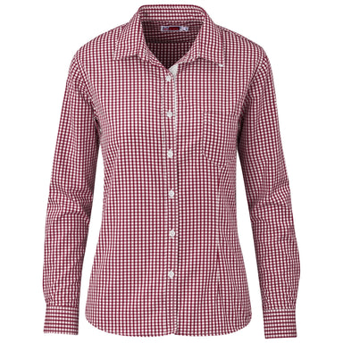 Ladies Long Sleeve Kenton Shirt - Red L / R