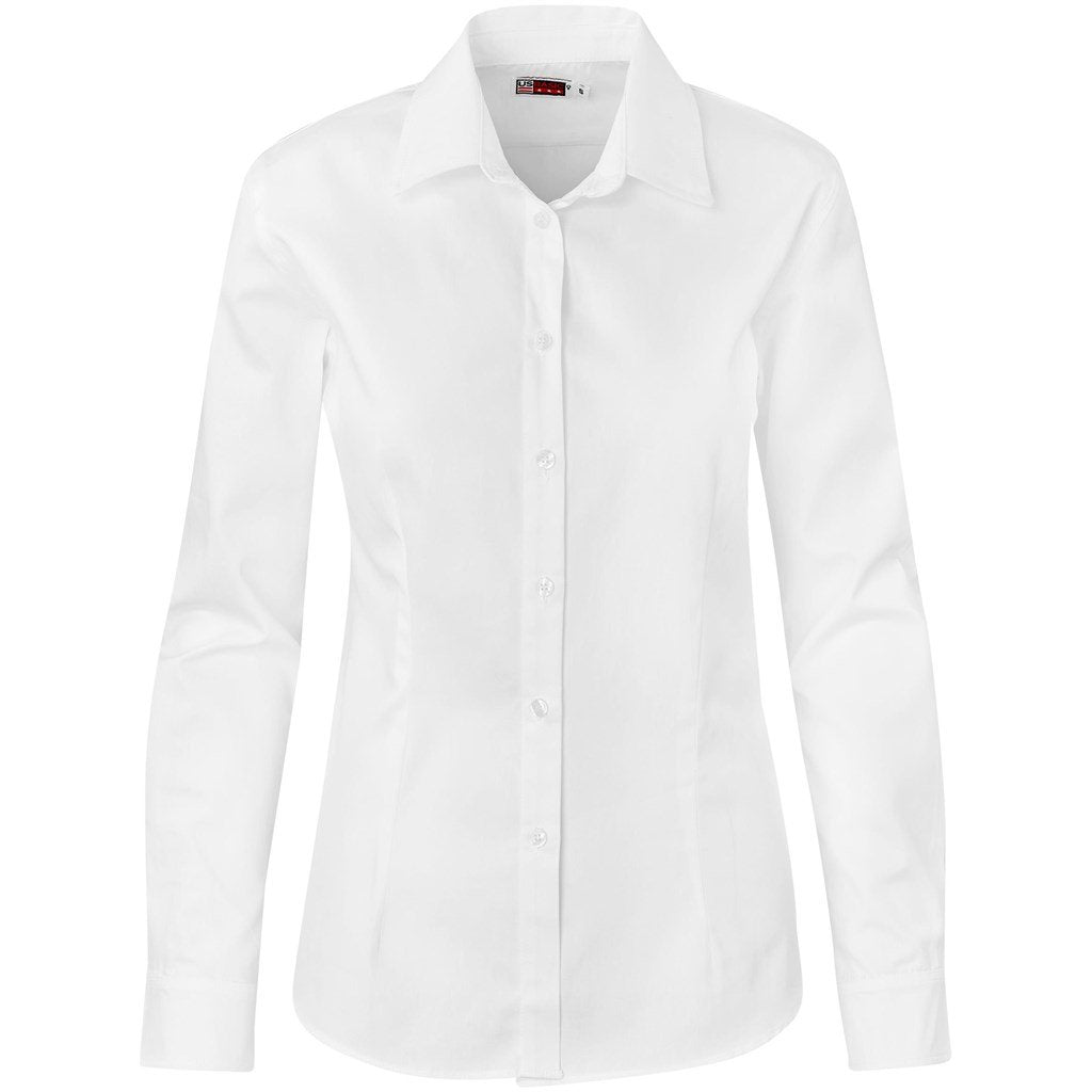 Ladies Long Sleeve Milano Shirt S / White / W