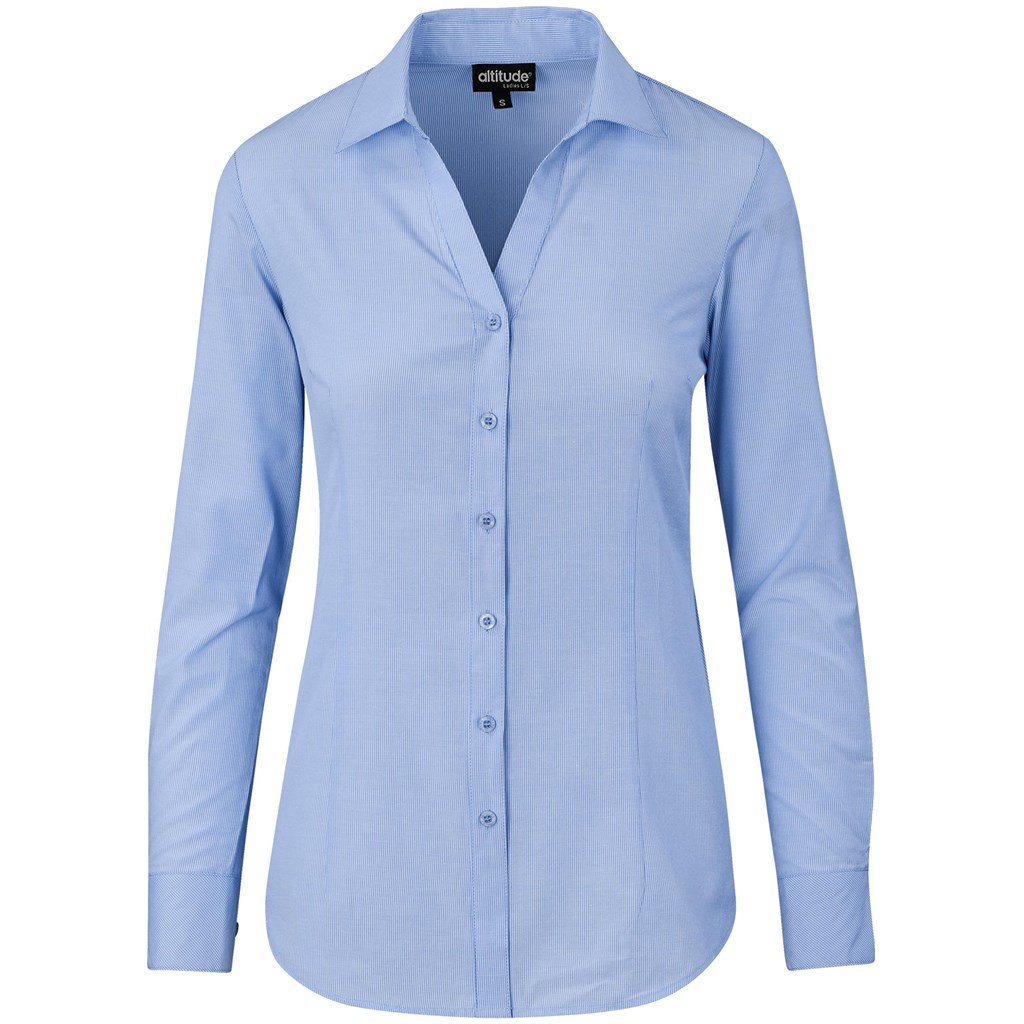 Ladies Long Sleeve Northampton Shirt 2XL / Sky Blue / SB