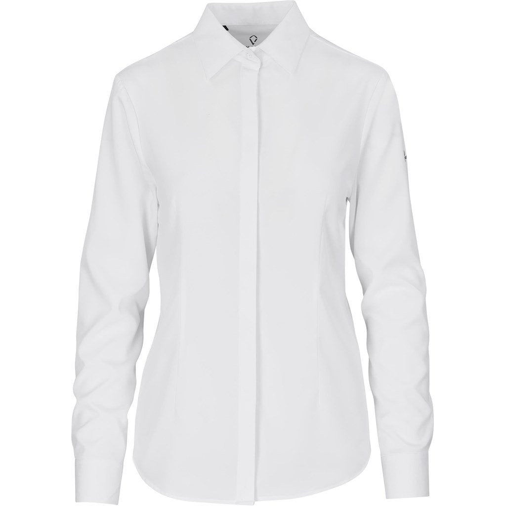 Ladies Long Sleeve Sorrento Shirt S / WHITE - Lounge Shirts