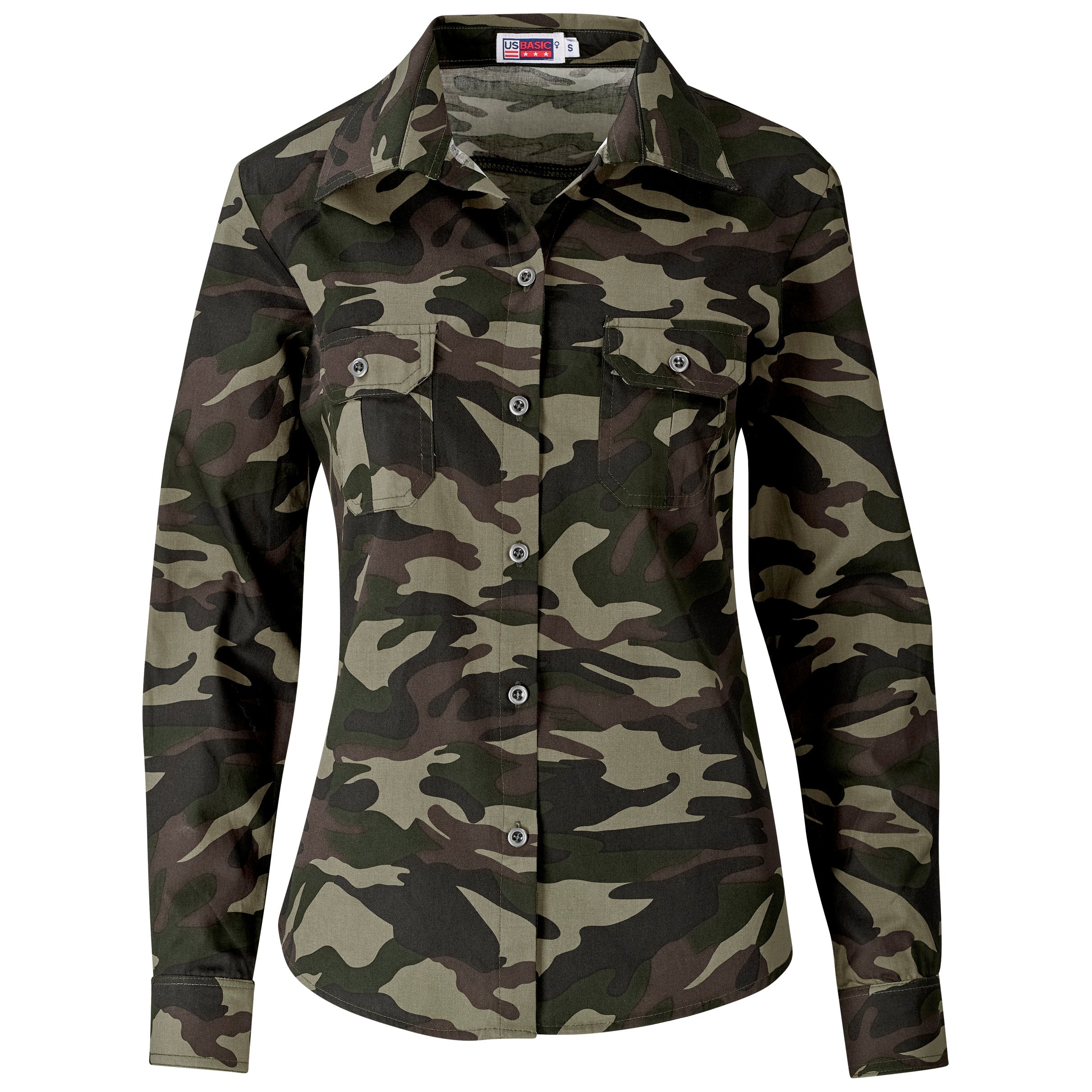 Ladies Long Sleeve Wildstone Shirt-Shirts & Tops-L-Camo-CAM