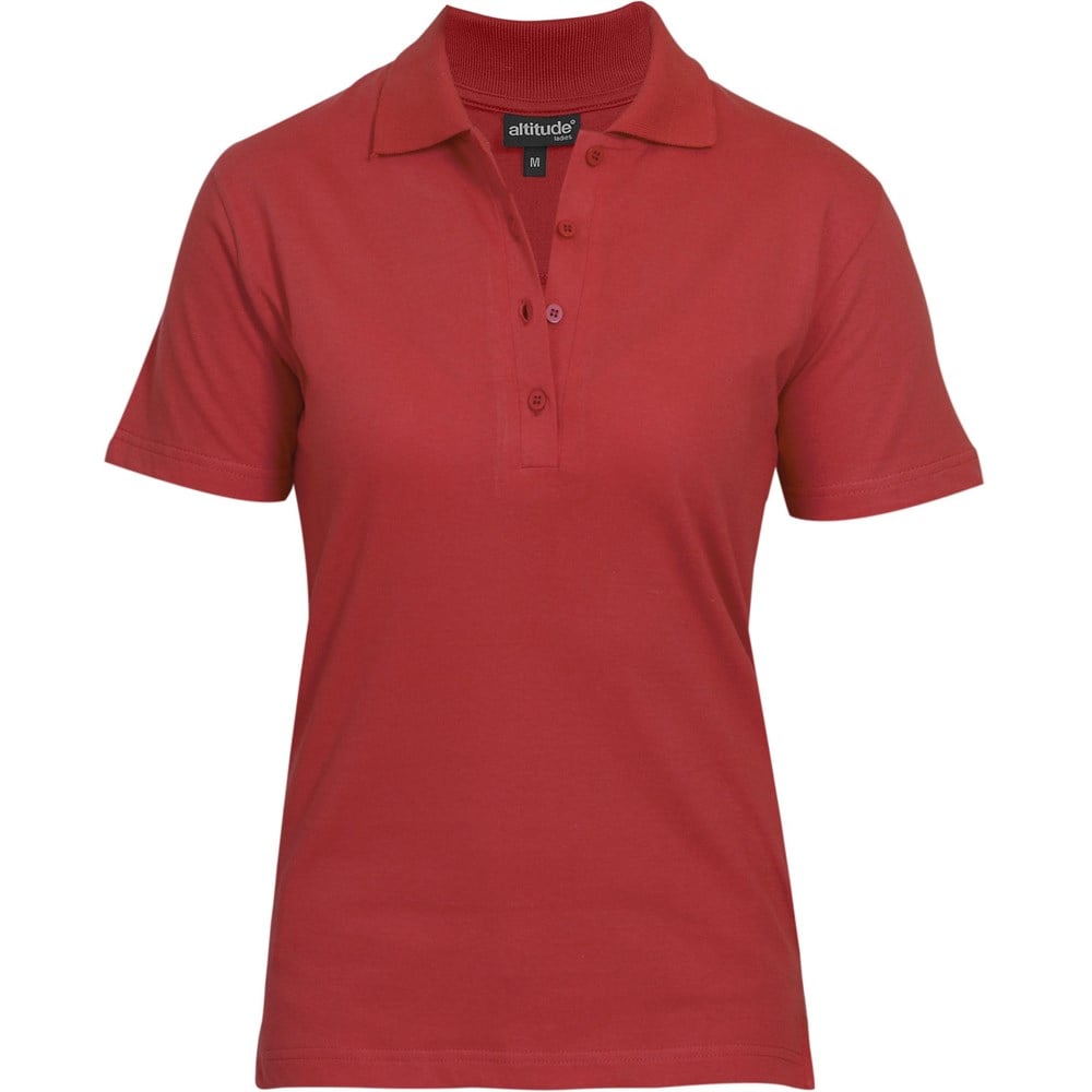 Ladies Michigan Golf Shirt  - Red