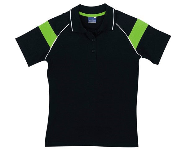 Ladies Score Golf Shirt - White Red Only-
