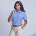 Ladies Short Sleeve Oxford Shirt - Lounge Shirts