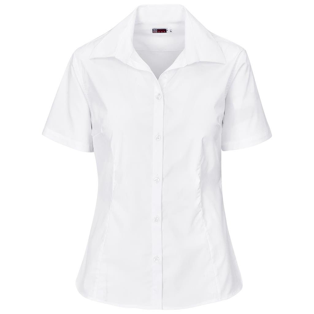 Ladies Short Sleeve Sheffield Stretch Shirt S / WHITE - Lounge Shirts,New Clothing 2025
