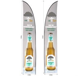 Legend 3m Sublimated Arcfin Double-Sided Flying Banner Skin-Banners