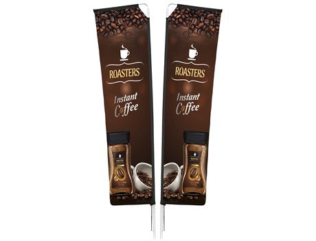 Legend 3M Sublimated Telescopic Double-Sided Flying Banner - 1 complete unit-Banners