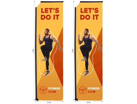 Legend 3m Sublimated Telescopic Flying Banner Skin (Set Of 2)-Banners