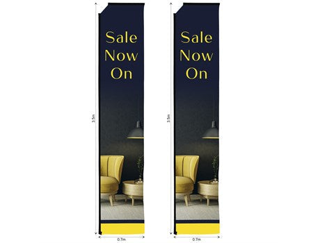 Legend 4m Sublimated Telescopic Flying Banner Skin (Set Of 2)-Banners