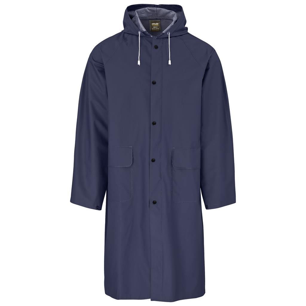 Light Duty Storm Rubberised Polyester/PVC Raincoat - Navy S / NAVY - Rainwear