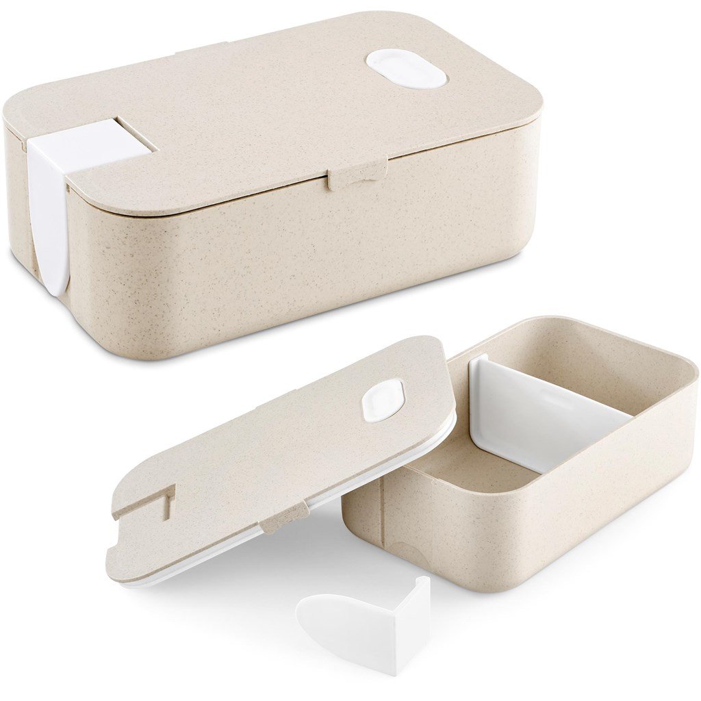 Machi Wheat Straw Lunch Box Solid White / SW