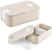 Machi Wheat Straw Lunch Box Solid White / SW