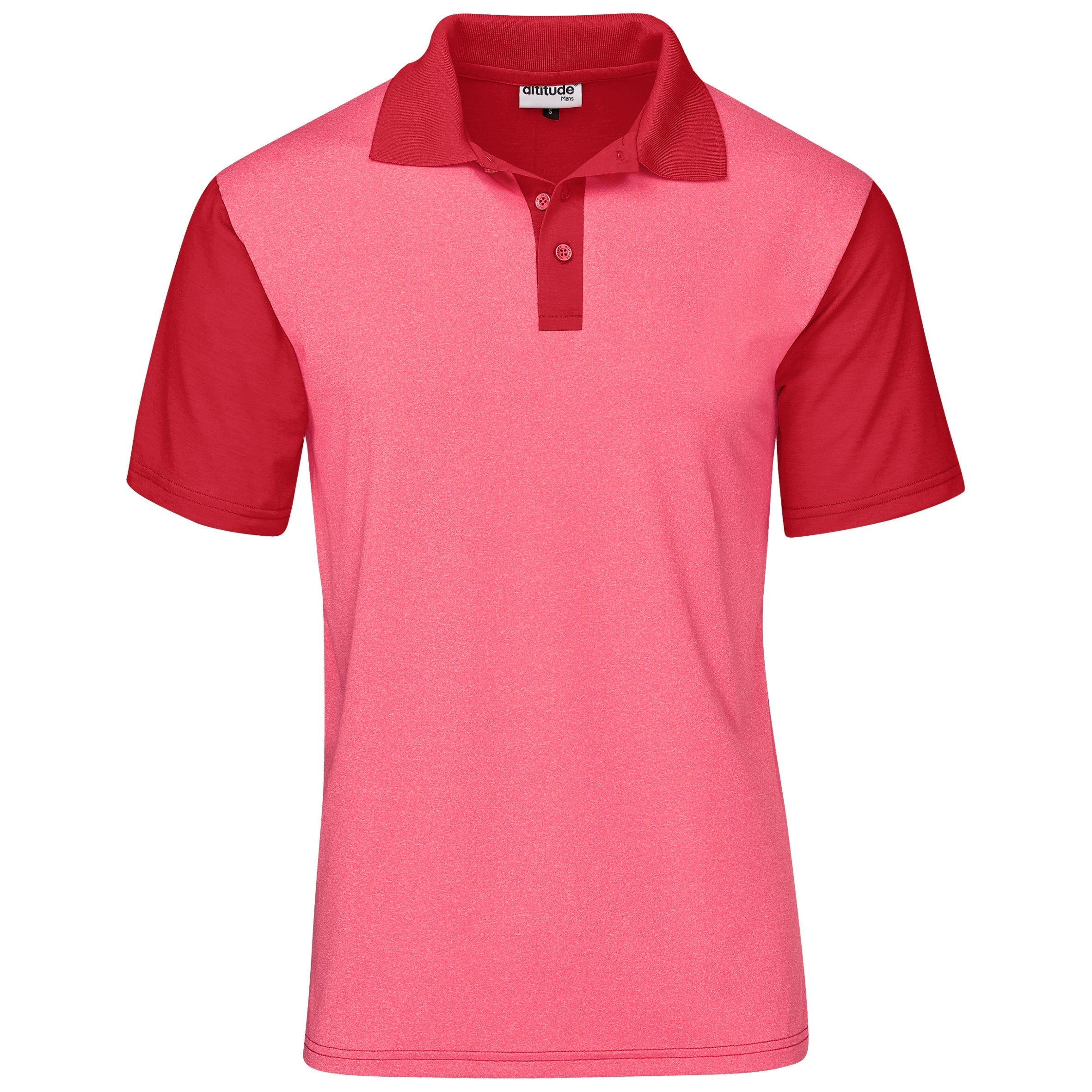 Mens Crossfire Golf Shirt - Grey 2XL / Red / R