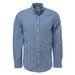 Mens Long Sleeve Broadcloth Work Shirt Navy/White Check / XL - High Grade Shirts