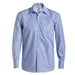 Men’s Long Sleeve Office Work Shirt Navy Stripe / 4XL - High Grade Shirts
