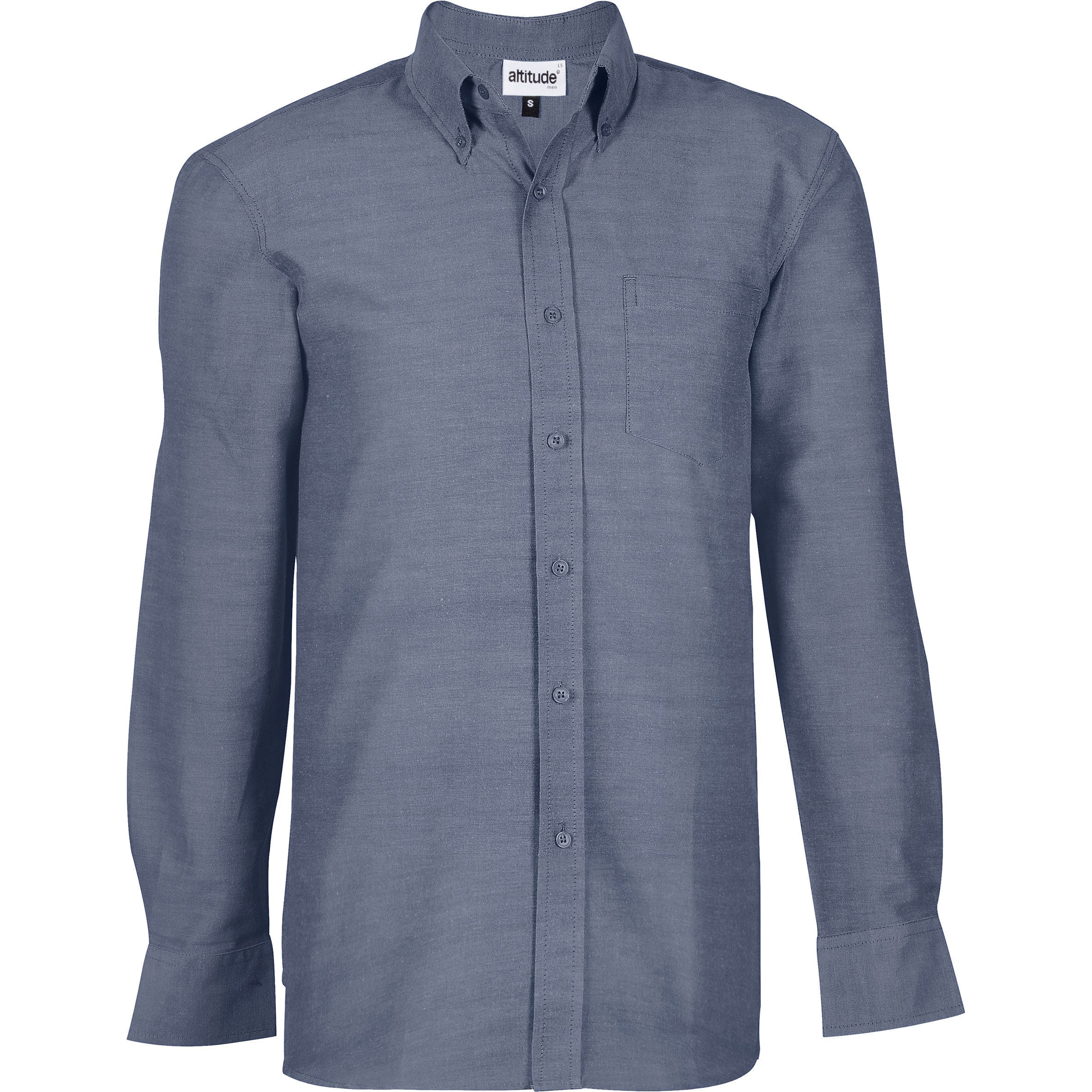 Mens Long Sleeve Oxford Shirt - White Only-