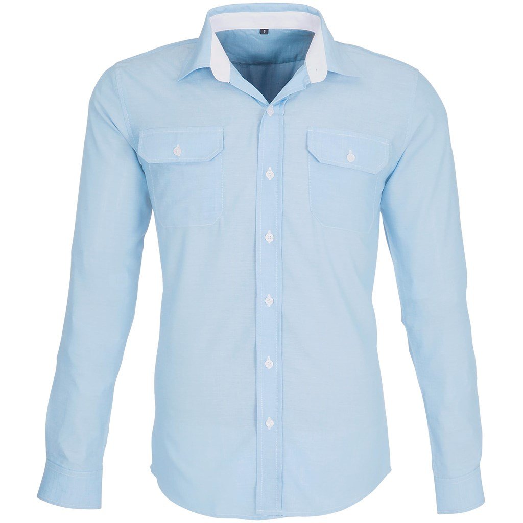 Mens Long Sleeve Windsor Shirt - Grey