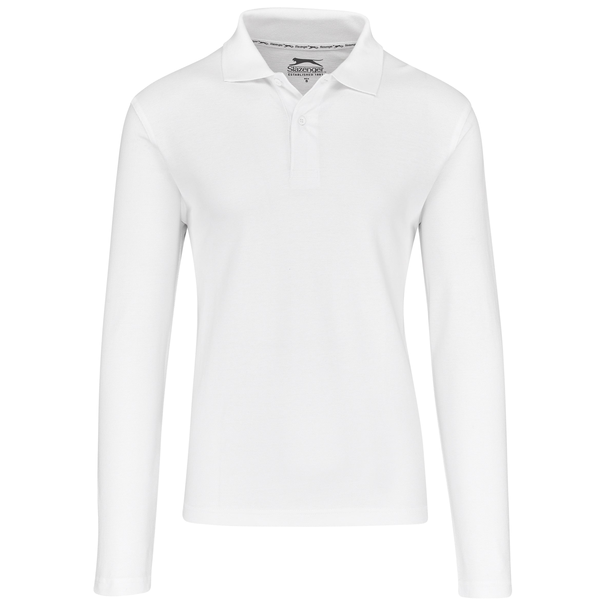 Mens Long Sleeve Zenith Golf Shirt - White Only-