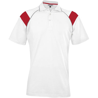 Mens Score Golf Shirt - White Red - Shirts,Golf Shirts