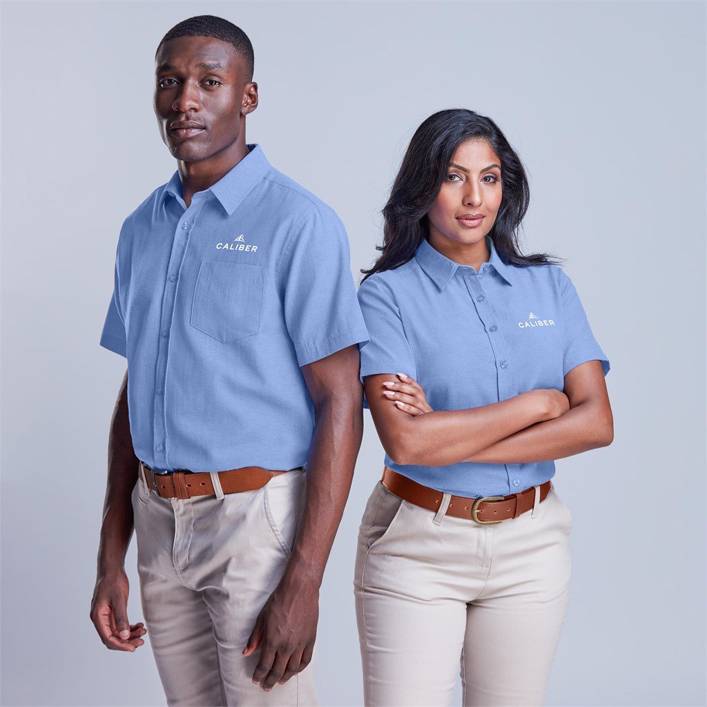 Mens Short Sleeve Oxford Shirt - Lounge Shirts