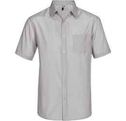 Mens Short Sleeve Portsmouth Shirt - Red Only-L-Grey-GY