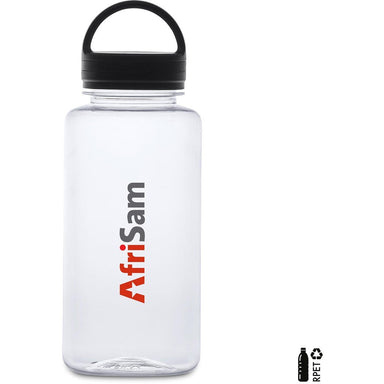Moreno Recycled PET Water Bottle – 1Litre BLACK - Bottles,Recycled Products,Recycled Drinkware,Drinkware