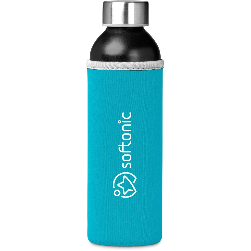 Nostro Recycled Aluminium Water Bottle - 650ml CYAN - Bottles,Drinkware,Recycled Drinkware