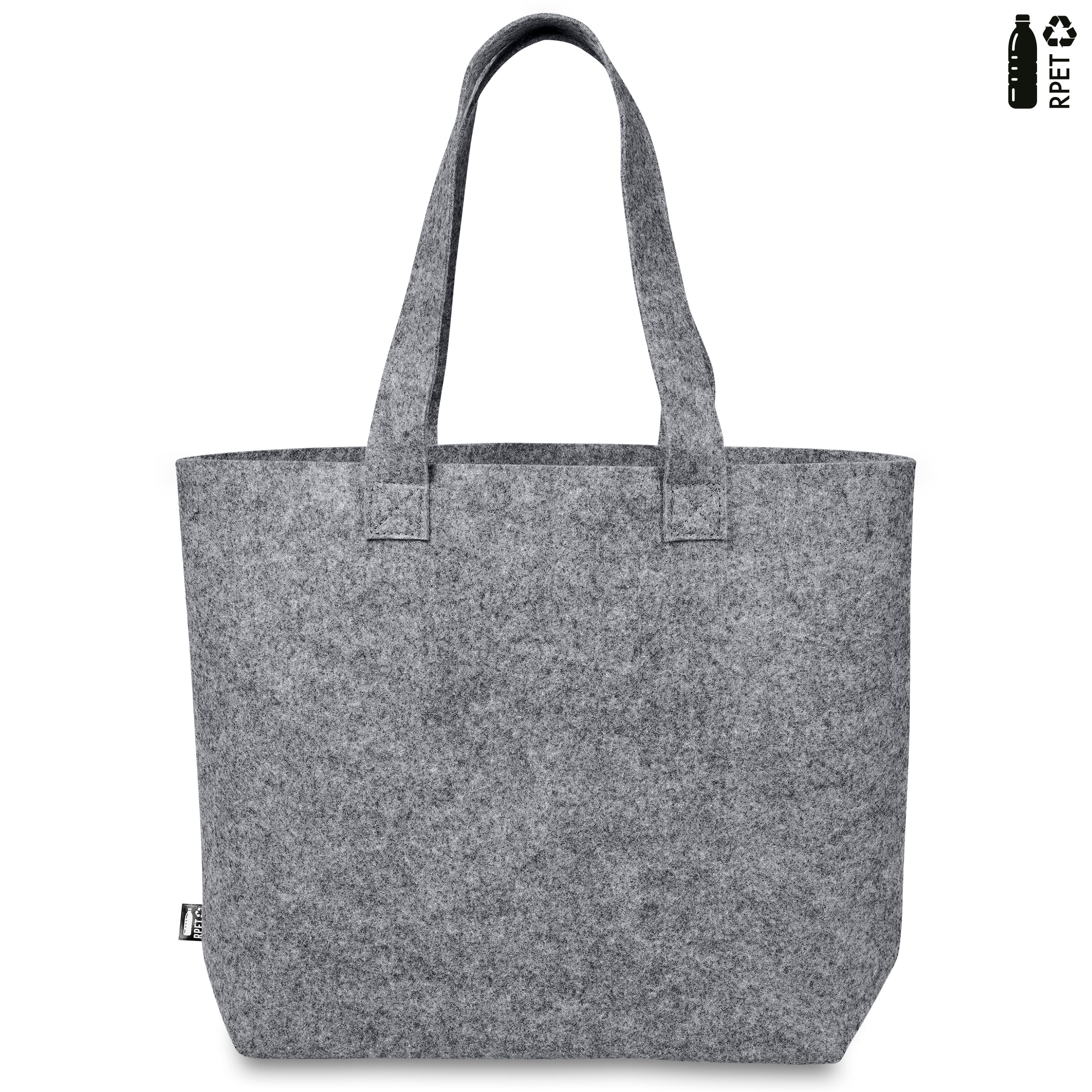 Ocean Recycled PET Felt Shopping Tote Bag Grey / GY - Totes