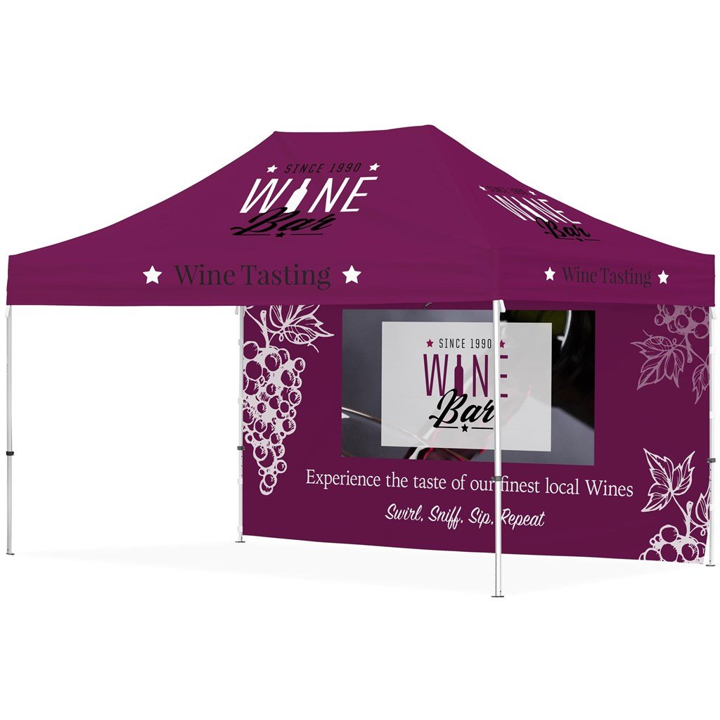 Ovation Sublimated Gazebo 4.5m X 3m - 1 Long Full-Wall Skin - Canopies & Gazebos