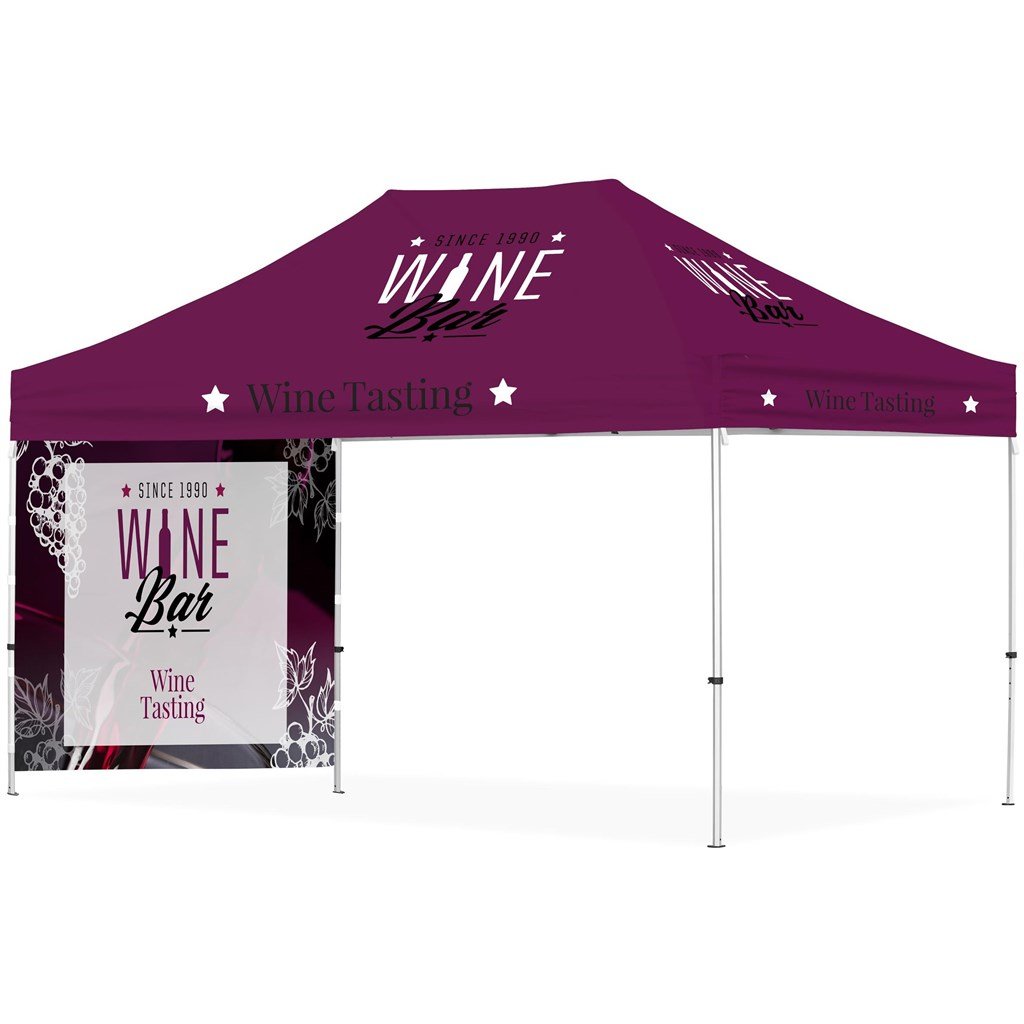 Ovation Sublimated Gazebo 4.5m X 3m - 1 Short Full-Wall Skin - Canopies & Gazebos