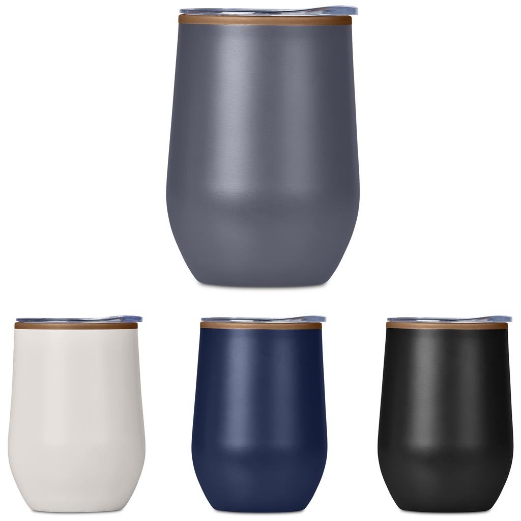 Ovolo Stainless Steel & Plastic Double-Wall Tumbler – 350ml - Travel Mugs and Tumblers,Drinkware