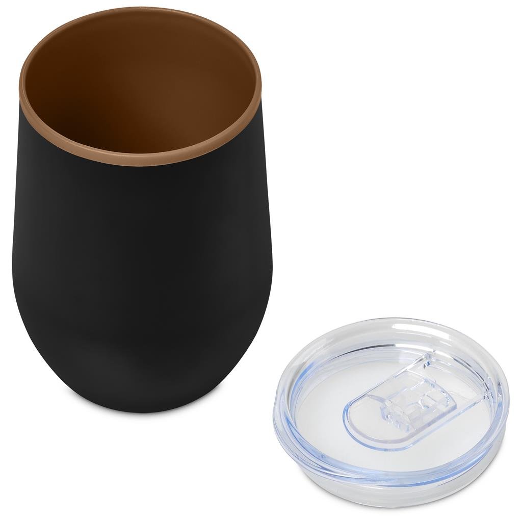 Ovolo Stainless Steel & Plastic Double-Wall Tumbler – 350ml - Travel Mugs and Tumblers,Drinkware