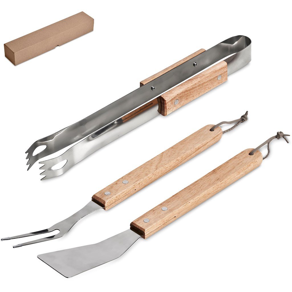 Palma Bamboo 3-Piece Braai Set NATURAL - BBQ,Bamboo Products,Braai Ideas,Coolers and Lunchware,Heritage Day