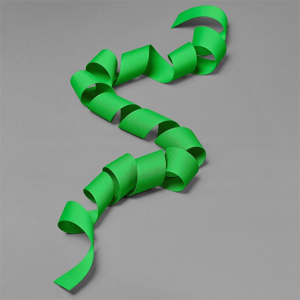 Petersham Ribbon (Unbranded) - 1.3m GREEN - Fillers And Tissue Paper