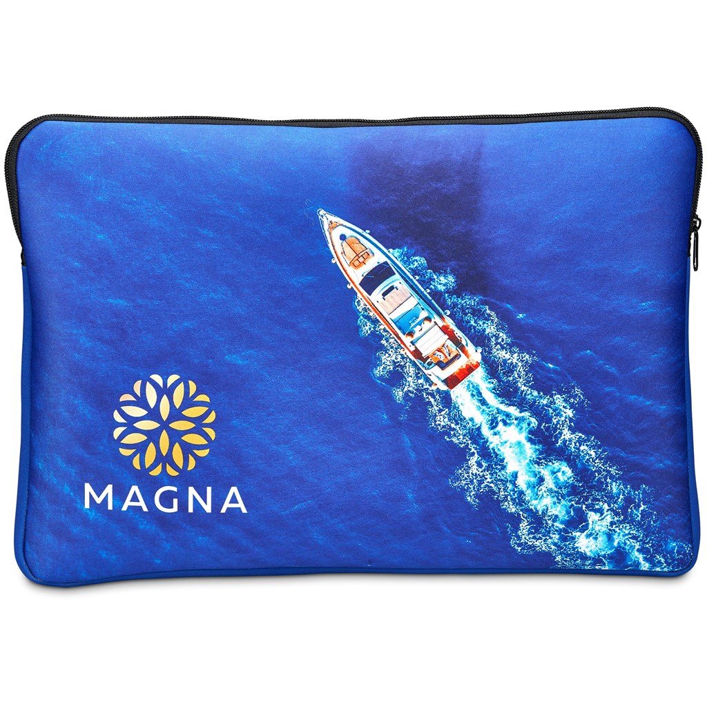 Pre-Printed Sample Custom 15.6 inch Neoprene Drift Laptop Sleeve BLACK - Tech Sleeves