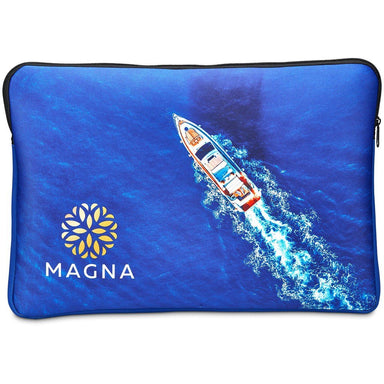 Pre-Printed Sample Custom 15.6 inch Neoprene Drift Laptop Sleeve BLACK - Tech Sleeves