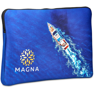 Pre-Printed Sample Custom 15.6 inch Neoprene Drift Laptop Sleeve BLACK - Tech Sleeves