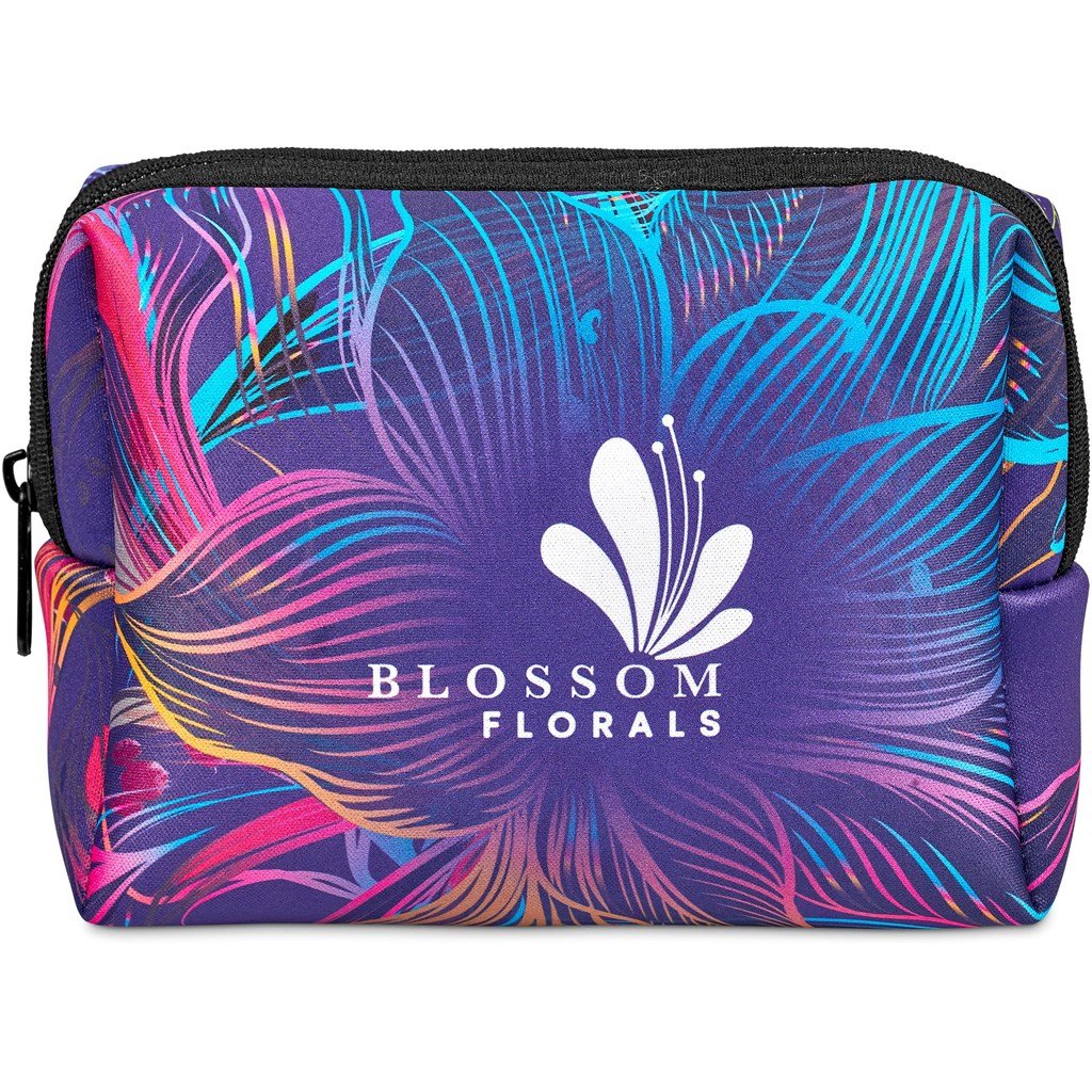 Pre-Printed Sample Custom Emma Neoprene Cosmetic Bag BLACK - Toiletry and Bags