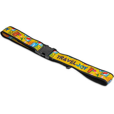 Pre-Printed Sample Custom Globetrotter Luggage Strap BLACK - Travel Accessories