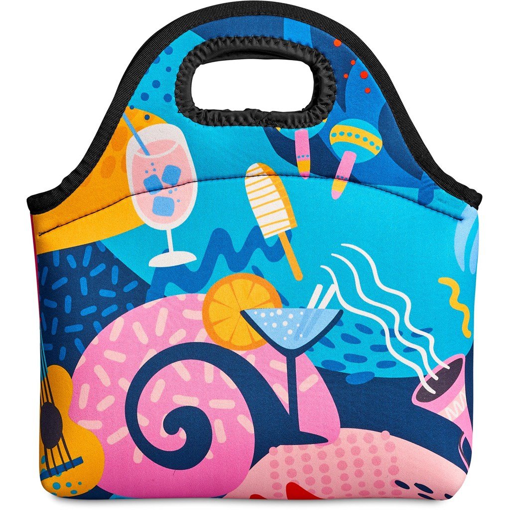 Pre-Printed Sample Custom Hobie Neoprene Lunch Cooler BLACK - Coolers and Lunchware