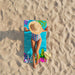 Pre-Printed Sample Custom Hula Beach Towel - Double-Sided Branding SOLID WHITE - and Outdoor