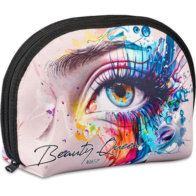 Pre-Printed Sample Custom Isabella Neoprene Midi Cosmetic Bag BLACK - Toiletry and Bags