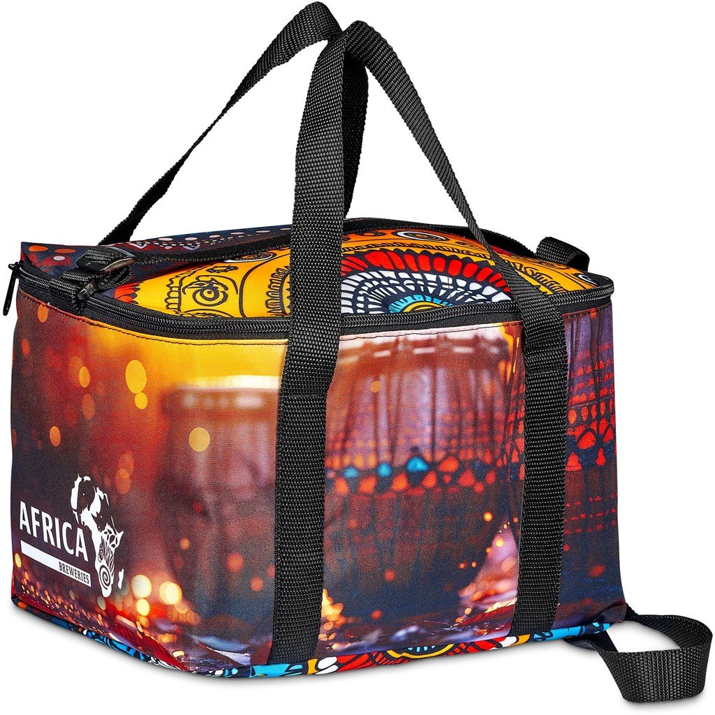Pre-Printed Sample Custom Kruger Polyester 12-Can Cooler BLACK - Coolers and Lunchware