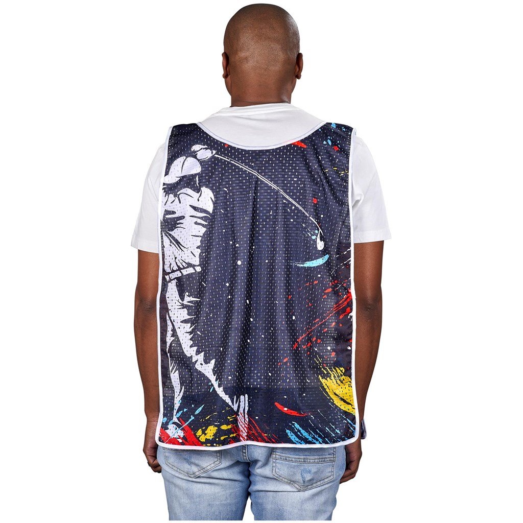 Pre-Printed Sample Custom League Caddy Bib SOLID WHITE - Sports and Fitness
